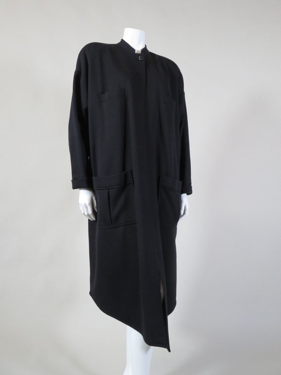 Sonia Rykiel Black Knit Wool Long Jacket/Duster