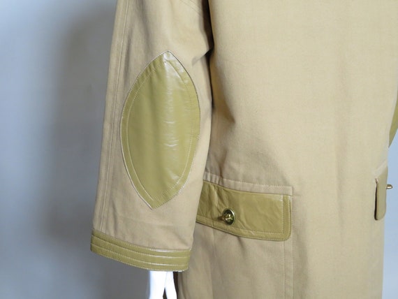 Bonnie Cashin Sills Camel Canvas & Leather Coat c… - image 4