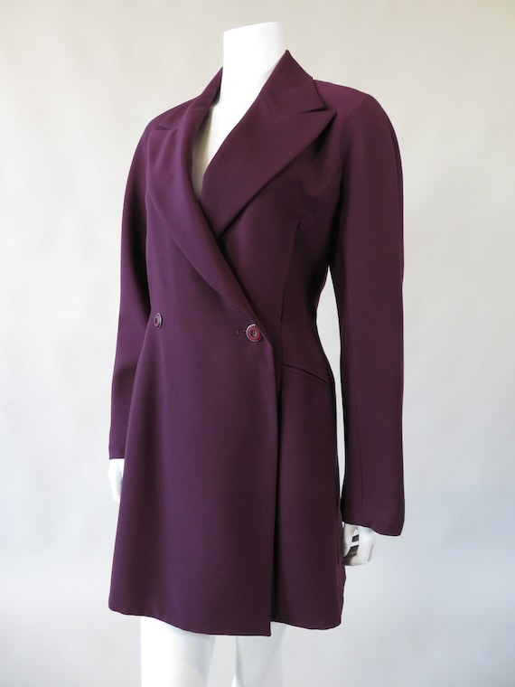 Claude Montana c. 1980s Burgundy Wool Jacket