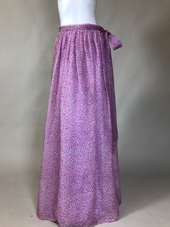 Mollie Parnis Silk Chiffon Maxi Length Skirt c. 19