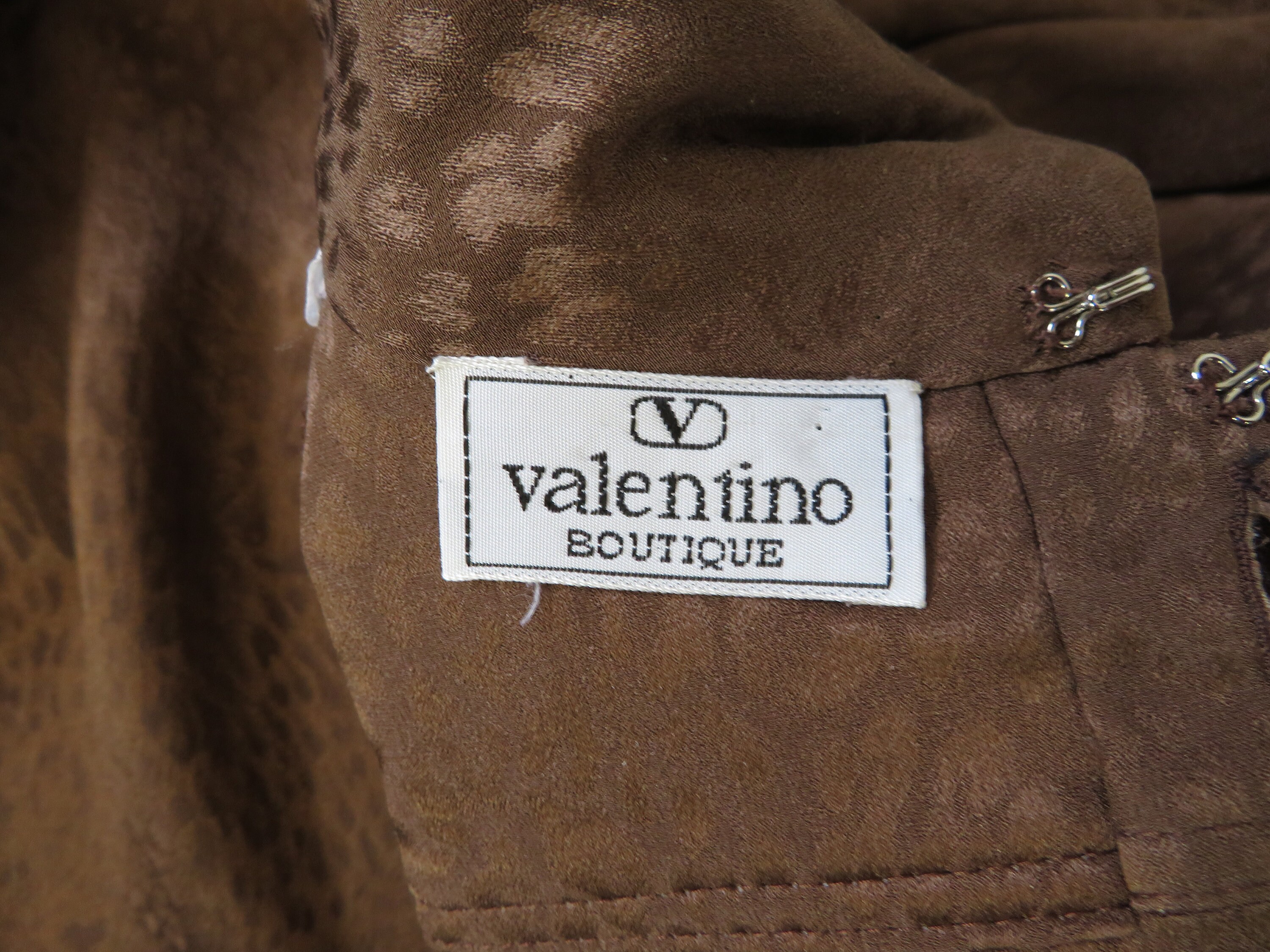 Valentino Brown Silk Animal Print Blouse - Etsy