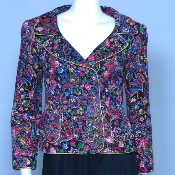 Double Breasted Floral Jacket or Top - image 1