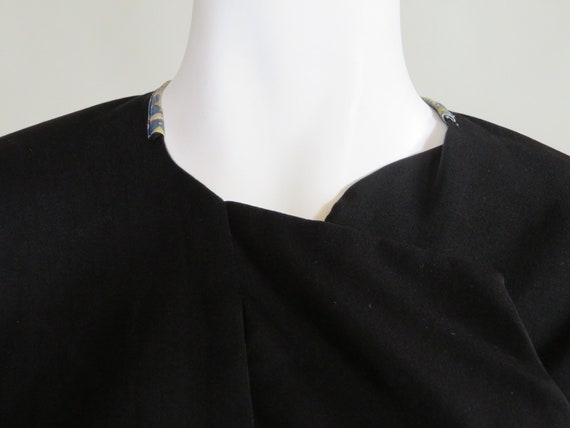 Vintage Black Top/Bolero |  c. 1970s w/Boho Triba… - image 6