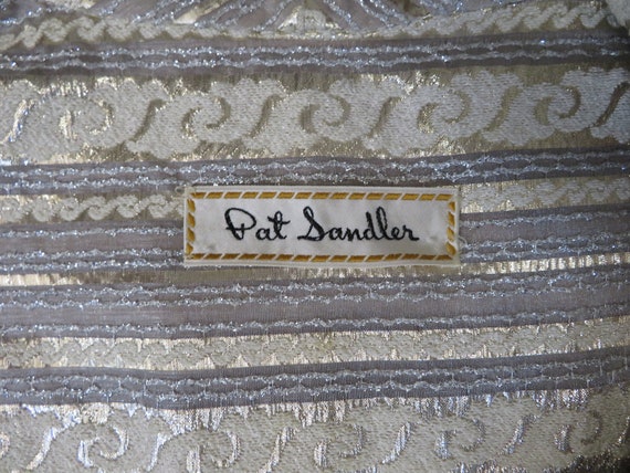 Pat Sandler Cream & Gold Brocade Dress - image 8