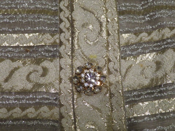 Pat Sandler Cream & Gold Brocade Dress - image 10