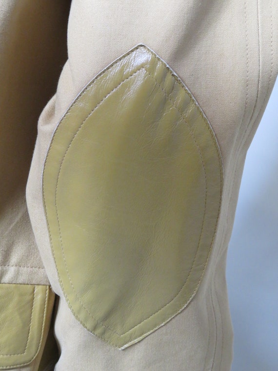 Bonnie Cashin Sills Camel Canvas & Leather Coat c… - image 8