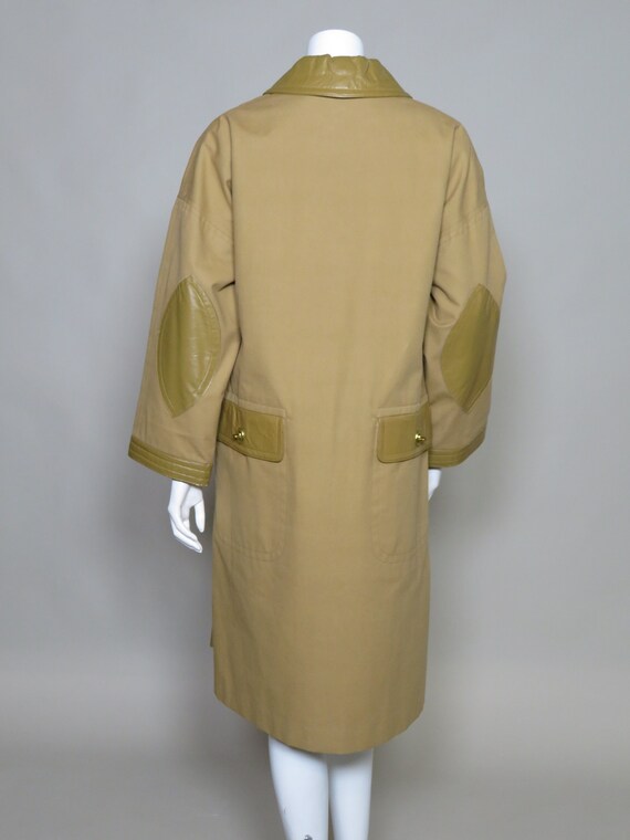 Bonnie Cashin Sills Camel Canvas & Leather Coat c… - image 5