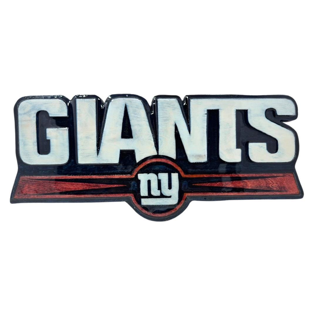 NY Giants Wooden Logo: NFL Sports Decor, Man Cave Art (17x7x3/4) - Etsy, image size:1080x1080