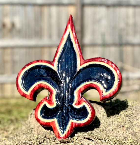 値下げSAINT LOUIS ブラック オブジェ New Orleans Saints Fleur De Lis Wooden Sign: Team Spirit Decor