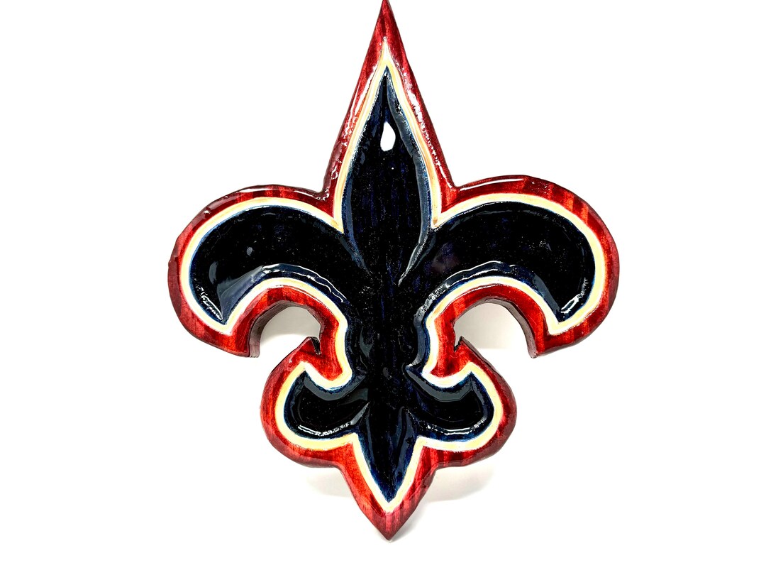 New Orleans Saints Fleur De Lis: Vibrant Red, White, Blue - Perfect ...