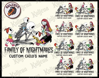 Nightmare Family Bundle Png, Family Of Nightmares Personalized Bundle Png, Mother's Day Gift For Mom, Gift For Daddy, Instant Download