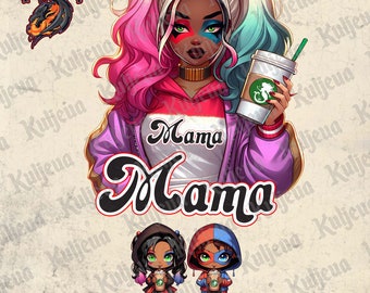 Mother's Day Custom Kid Name PNG, Happy Mother's Day PNG, Custom Kids Name Png, Horror Character PNG, Horror Mama Png, Instant Download