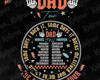 Papa Dada Fatherhood Tour PNG, soms rock ik het soms rockt het me png, papa life png, vaderdag, grappig vaderschap, digitale download