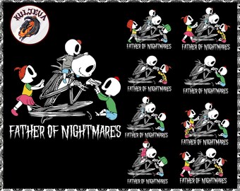 CUSTOM Number Of Kid Father Of Nightmare Png Bundle, Nightmare Png, Christmas Father Day Png, Cool Dad Png, Instant Download