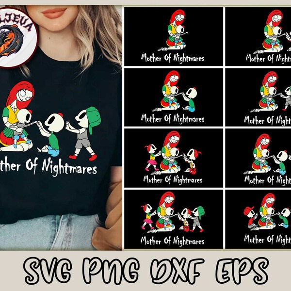 CUSTOM Kid Mother Of Nightmare Png Bundle, Nightmare Png, Christmas Mother Day Png, Gift For Mom, Digital Download