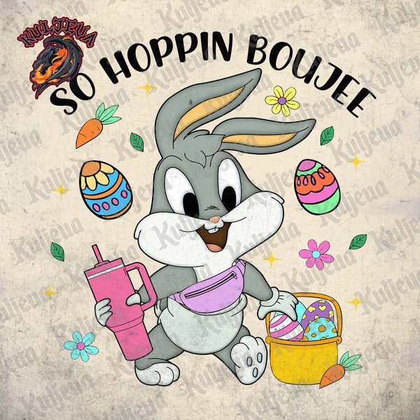 Easter So Hoppin Boujee Tumbler Belt Bag Inspired Bundle PNG Design Download, Happy Easter Day Shirt , Funny Bunny Easter, Instant Download