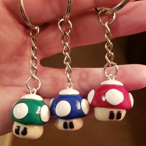 Mario Mushroom Powerup Keychain