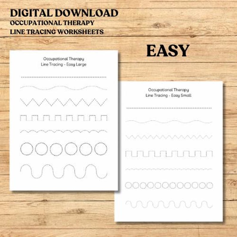 Line Tracing Worksheets Occupational Therapy Outpatient OT Hand
