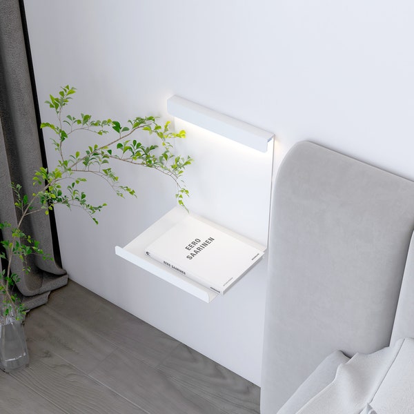 Floating Nightstand With Light Etsy
