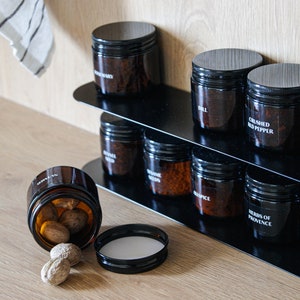 Wooden Spice Rack for Wall Mount or Counter Top Holds Over 50 Spice Jars  40x18.25 