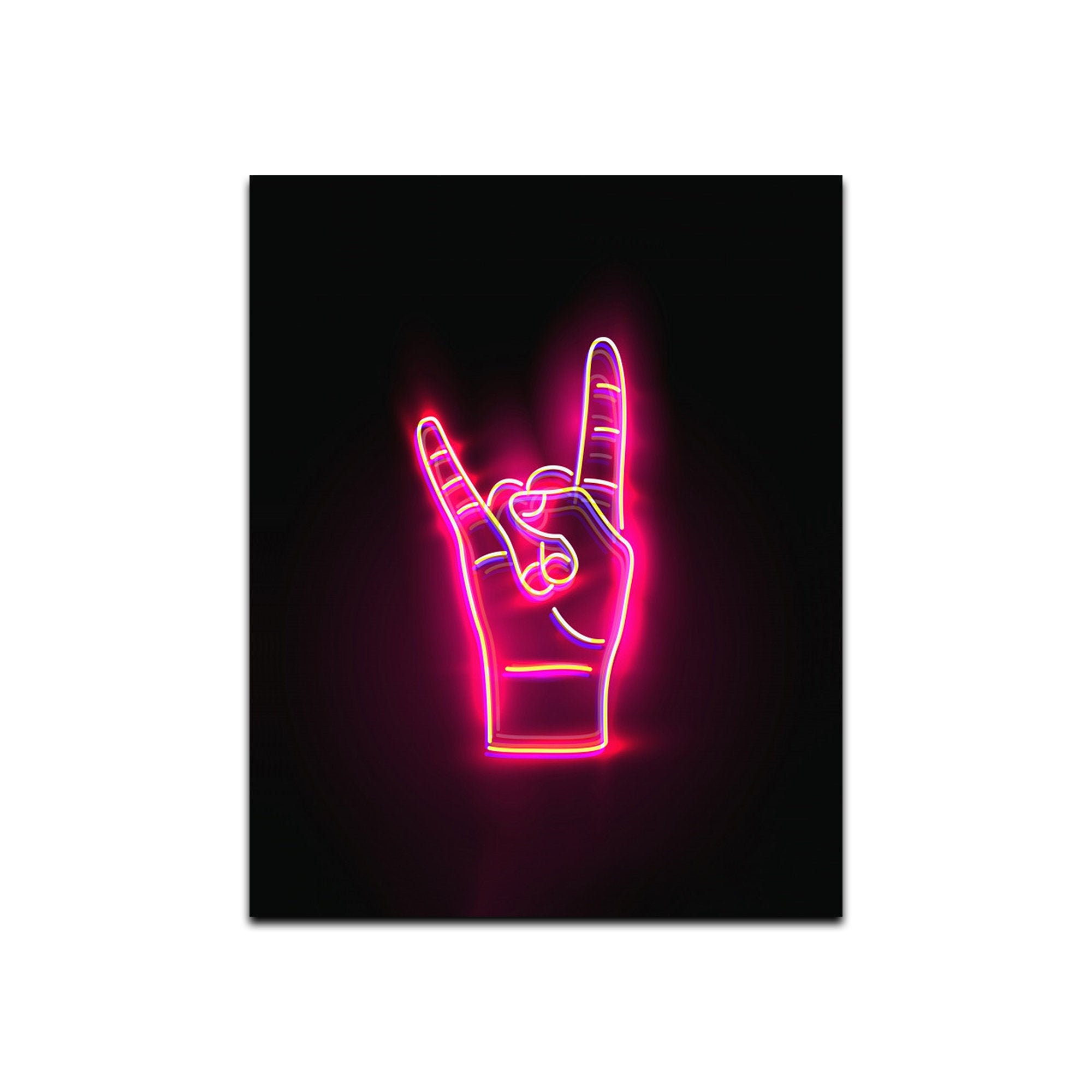 Rock’N Roll Neon Sign Poster Wall Art Neon Wall Decor | Etsy