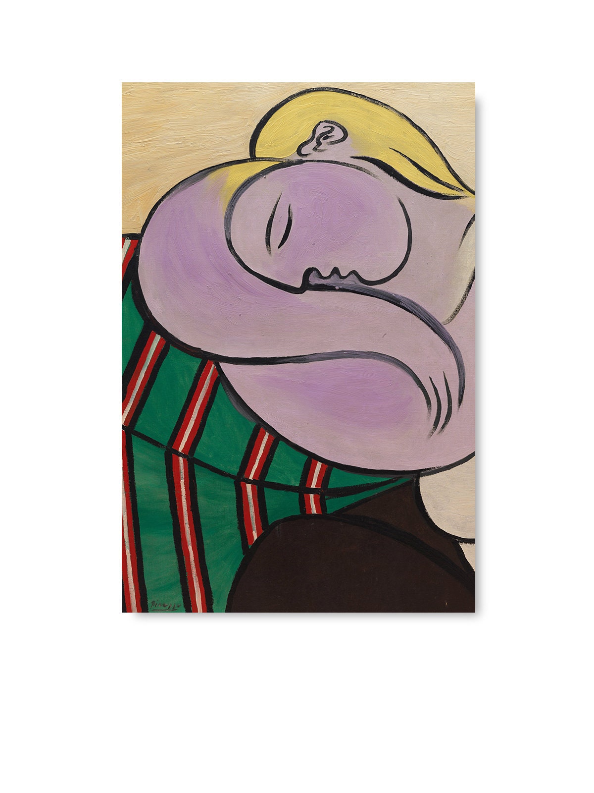 Picasso Poster Wall Art Woman with Yellow Hair Home Decor Etsy