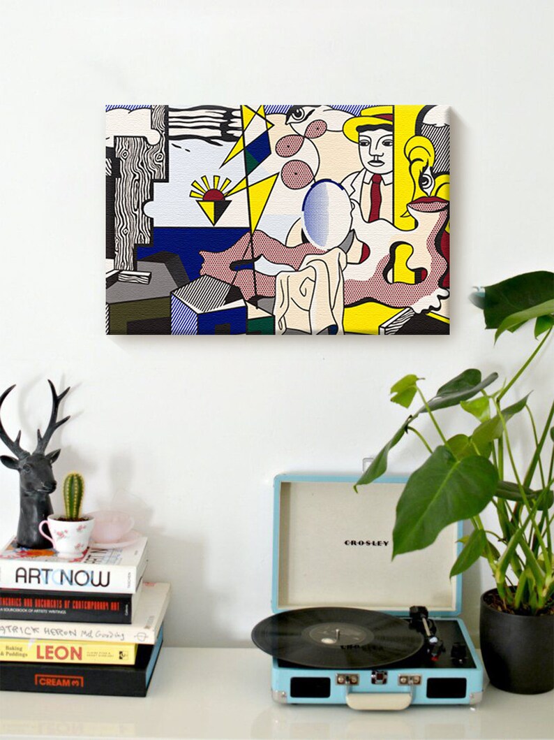 roy lichtenstein figures with sunset