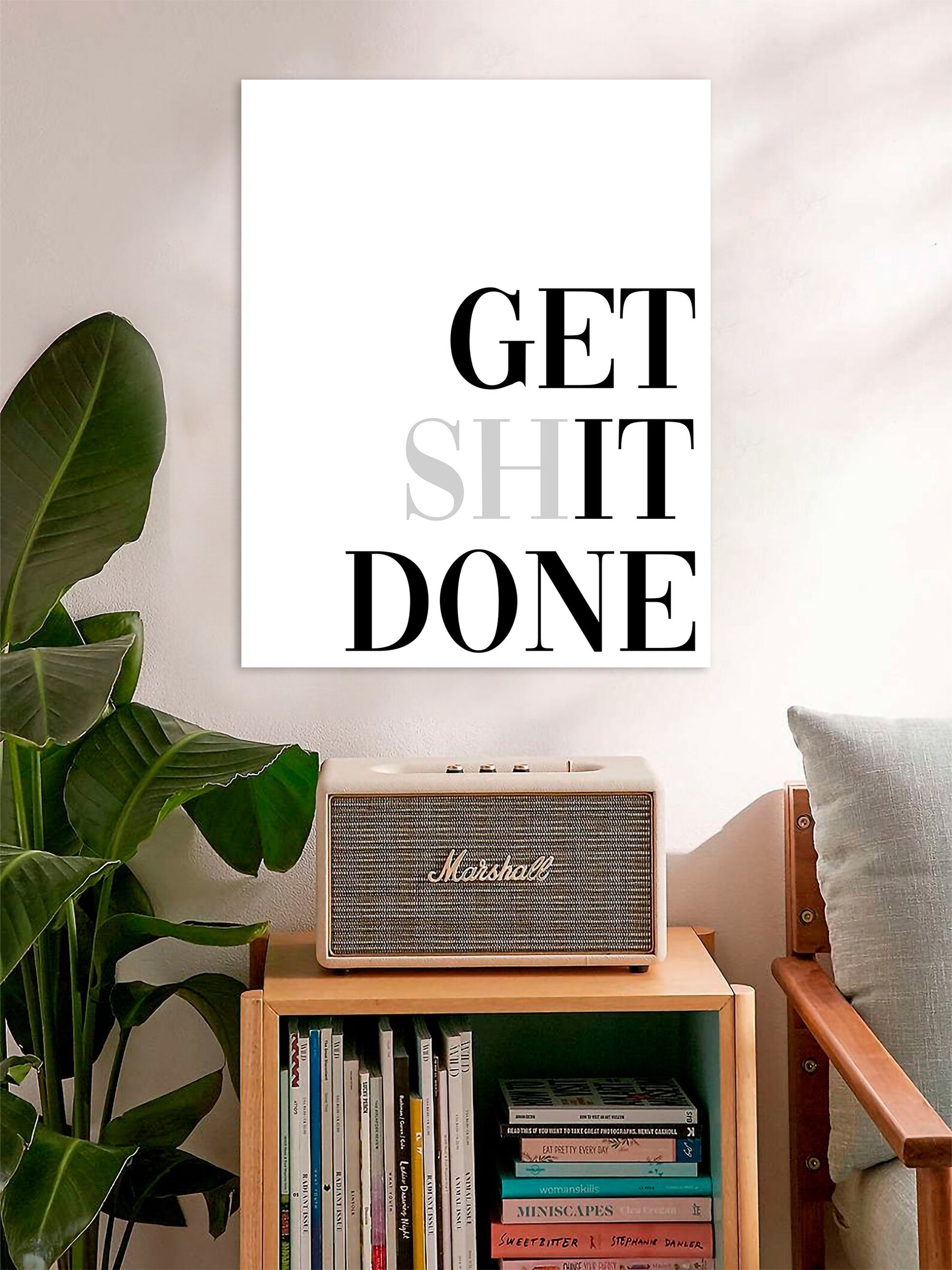 Get Shit Done Poster Funny Quotes Wall Art Inspirational Wall | Etsy