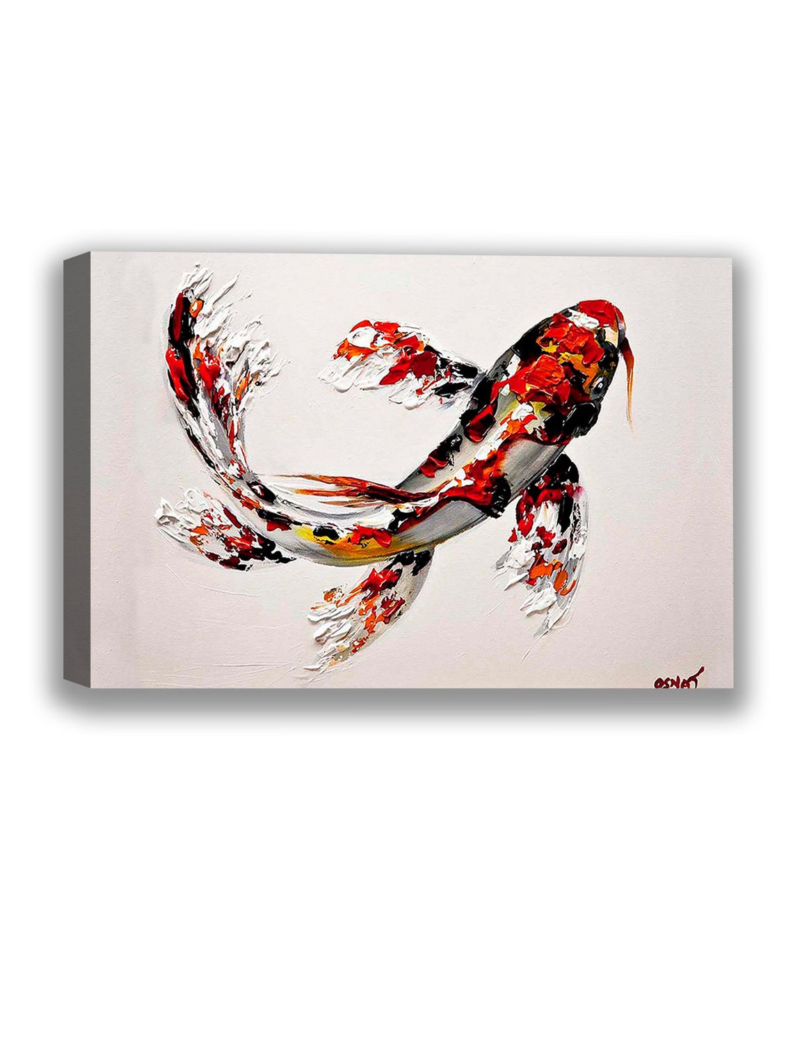 Koi Fish Canvas Wall Art Japanese Wall Decor Home Decor Gifts | Etsy