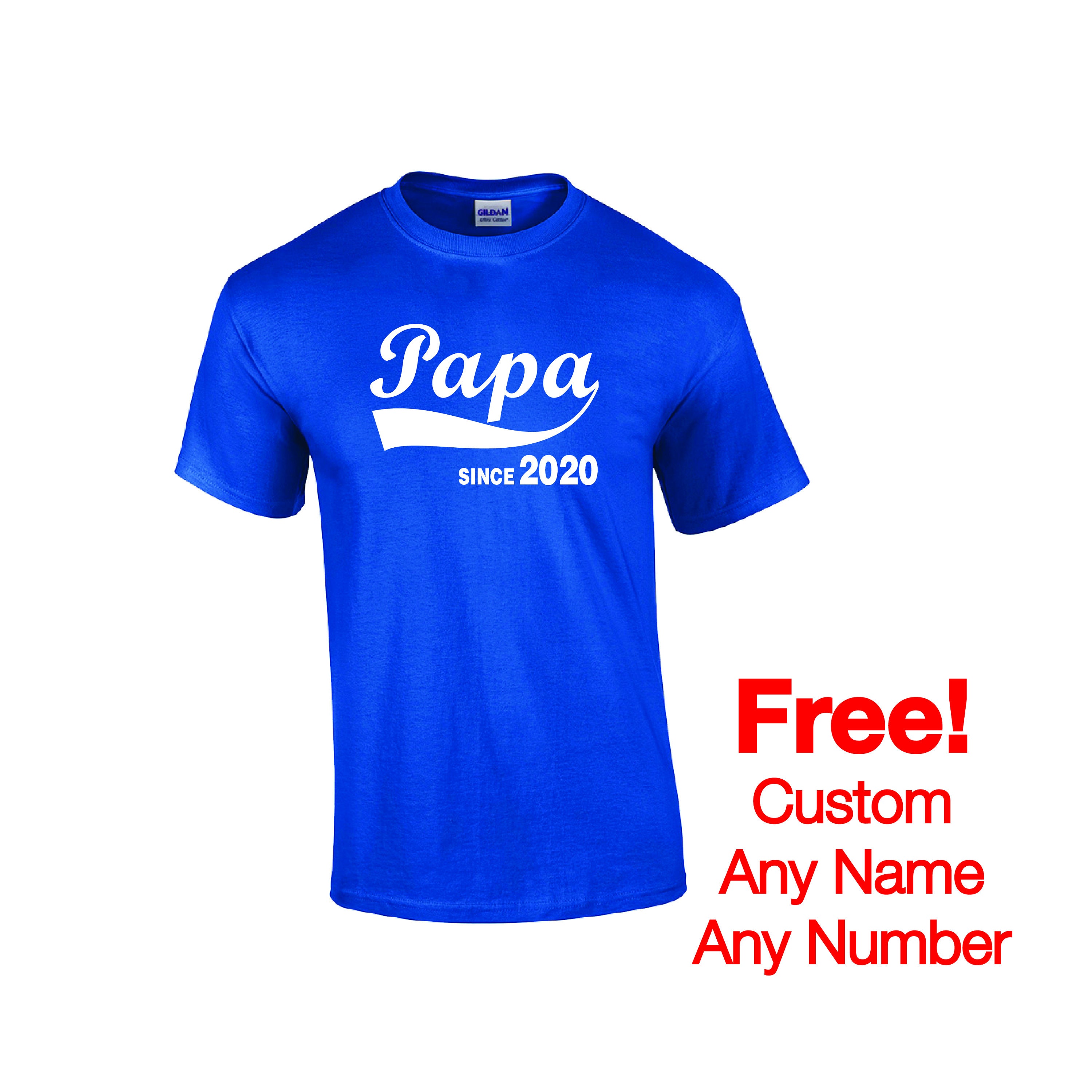 Papa Shirt Papa Gifts Est T Shirts Custom Gift Etsy
