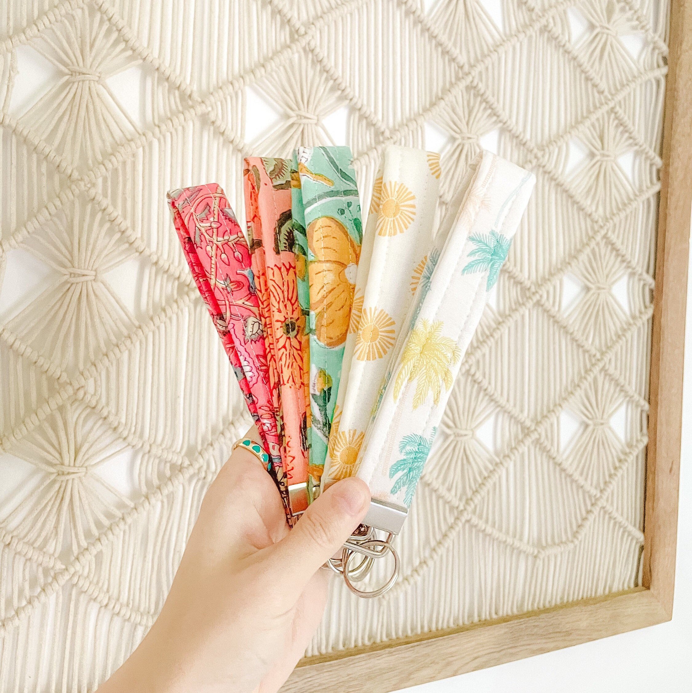 MULTIPLE PRINTS | Fabric Key Fob Wristlet Keychain | ForeverFayeCo