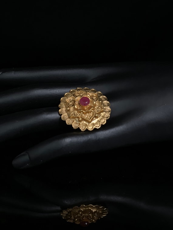 Shop Mastaani Gold Plated Ring by ZARIIN at House of Designers – HOUSE OF  DESIGNERS