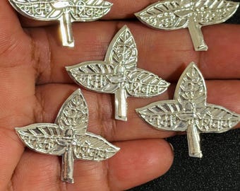 9/Om Namah Shivay/Silver Plated Bale Patra/9/Bilva Patra/Lord Shiva/Shivratri Puja Spacial/Bael Patra/Hindu Puja Item/Shiva/Savan Somwar