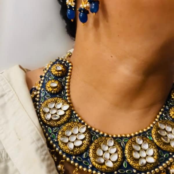Fine Kundan/ Meenakari Choker/ Kundan Choker/ Indian Jewelry/ Pakistani Jewelry/ Bollywood Jewelry/ Indian Choker/ Indian Necklace