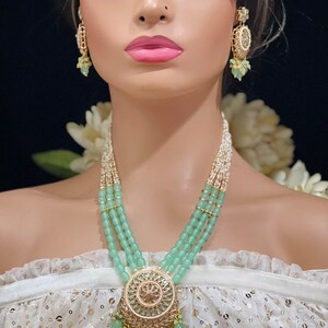 Gold Kundan Necklace Set Polki Necklace Earrings Indian Necklace Set Indian Necklace Pakistani Jewelry Indian Jewelry Indian Choker