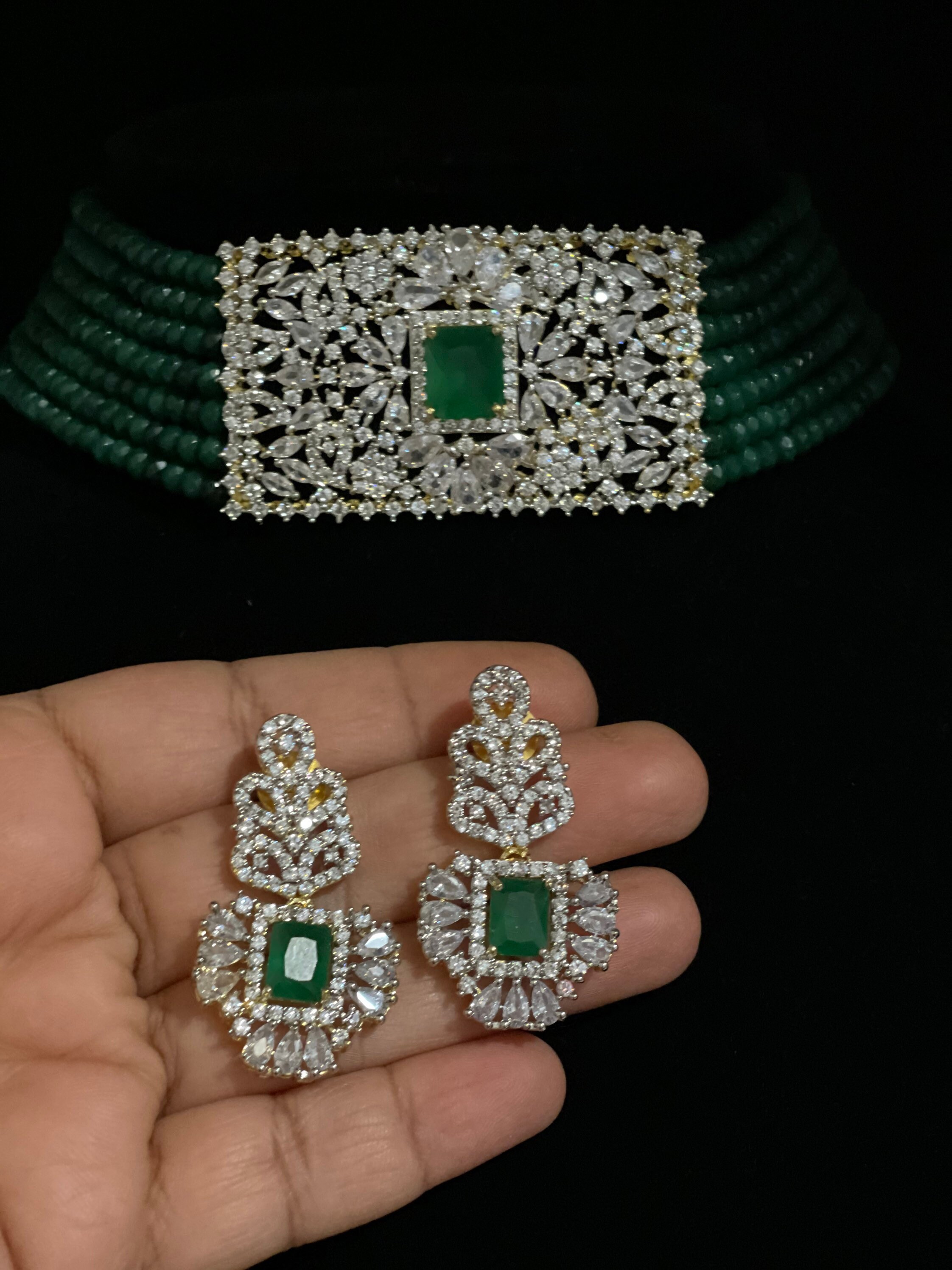 Diamond Choker/ Necklace Set/ Diamond 