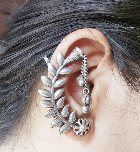 Ear cuff Pair/ Oxidized Earrings/ Large Earrings/Handmade Etsy