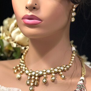 Real Kundan Choker/ Kundan Necklace/ Earrings/ Kundan Choker/ Indian Necklace/ Indian Jewelry/ Pakistani Jewelry/ Punjabi Jewelry