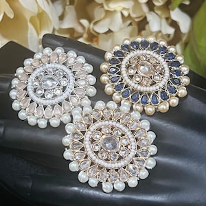 Polki Kundan Silver Ring/Adjustable Ring/Kundan Ring/Diamond Ring/Indian Ring/Indian Jewelry/Pakistani Jewelry/Punjabi Jewelry