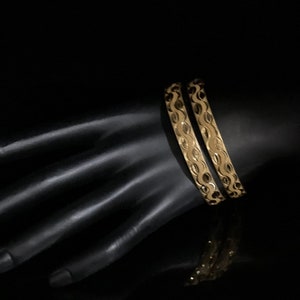 2.8/Pure Gold Design Bangles/ Pair/ Gold Plated Bangle/ Next to real gold/ Everyday wearable/ 1K Gold Plating