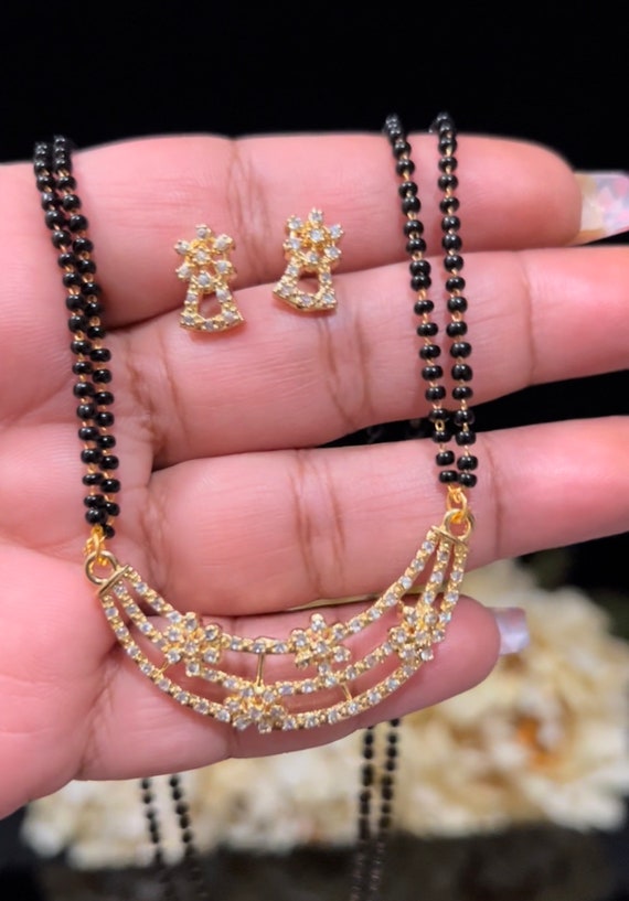 Buy quality Maren Diamond Mangalsutra & Earring Set in Bardoli