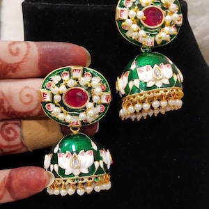 Kundan Jhumka/Indian Jhumka/Bollywood Earrings/Indian Earrings/Indian Jhumka/Indian Jewelry/Pakistani Jewelry