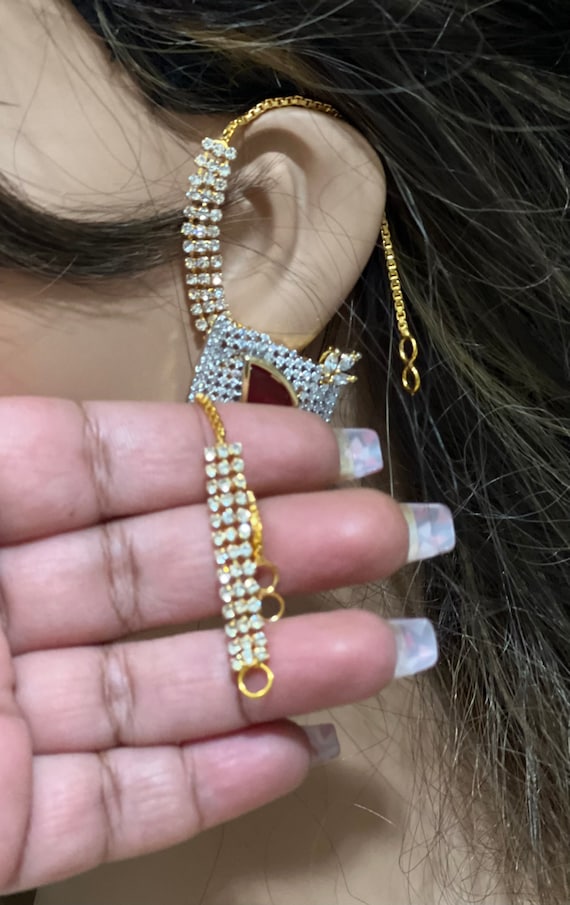 Ear chain shop indian jewelry