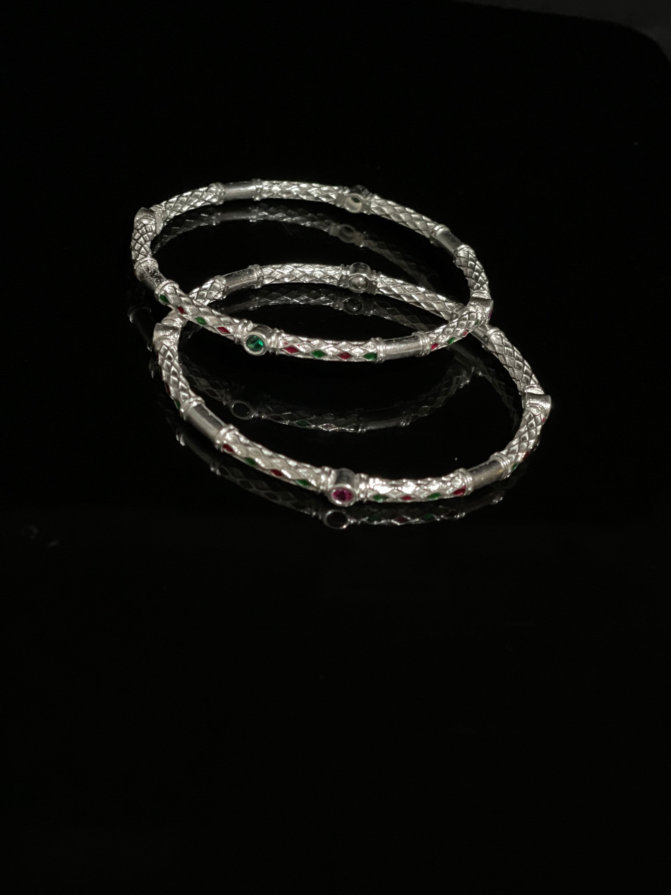 2.6 new Designer silver Bangles pair silver Plated Bangles next to Real Silver indian Bangles indian Jewelry everyday Wearable Bangles Etsy Australia