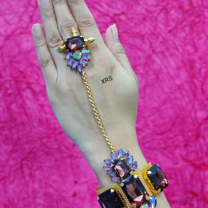 Hand Harness/ Finger Jewelry/ Swarovski Diamond/ Openable Bracelet/ HandHarness/ Handcuff/ Hathphool/ Crystal Jewelry