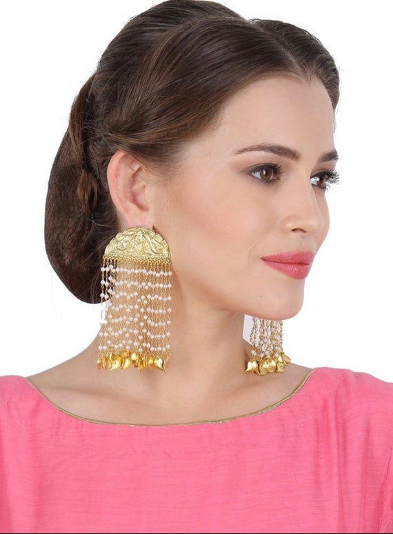 MK Punjabi style earrings YELLOW