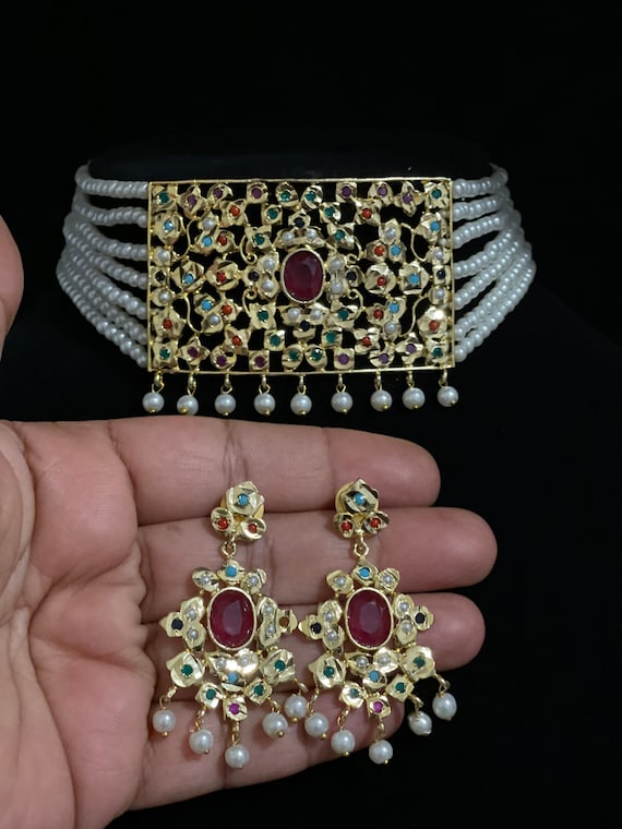 Real Jadau/ Jadau Necklace/ Ruby Choker 