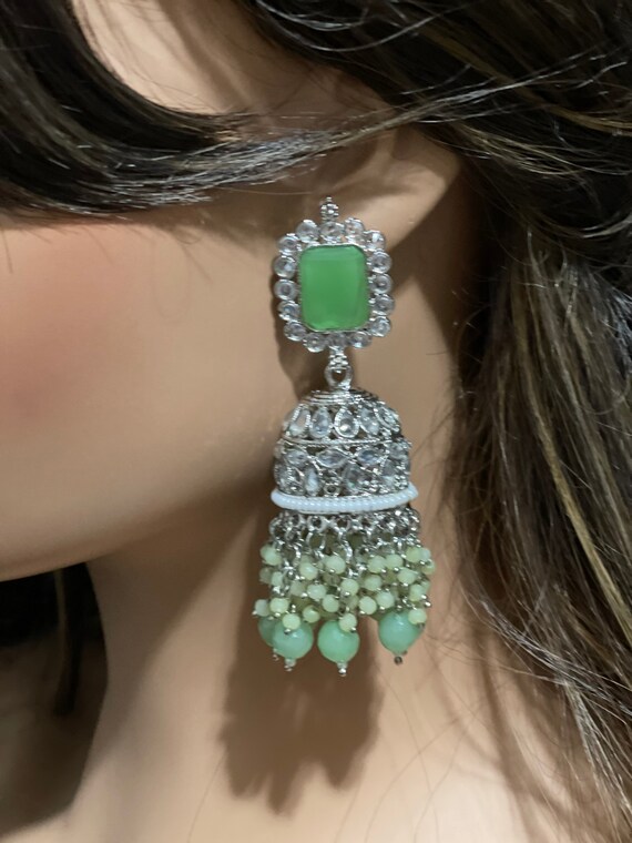 The Fashion Of India The Fashion Of India, Green Chandelier Earrings Paparazzi