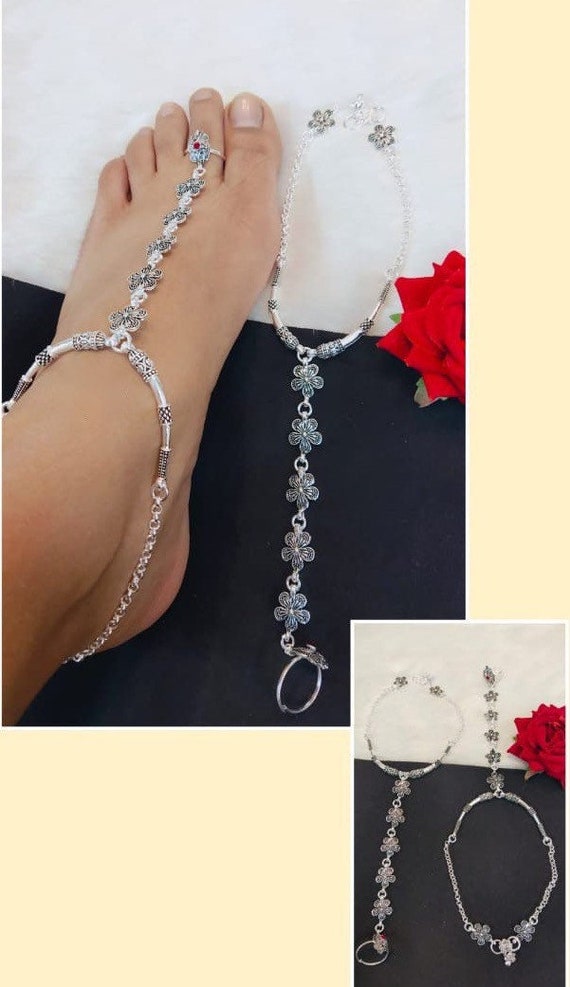 Buy Latest Designer Silver Anklets & Toe Rings In India | Tata CLiQ