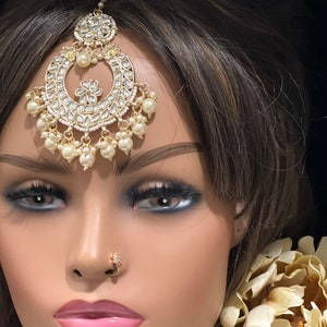Kundan Tikka/ Tikka/ Forehead/ Kundan Jewelry/ Wedding Jewelry/ Red Tikka/ Indian Jewelry/ Pakistani Jewelry/ Maang Tikka